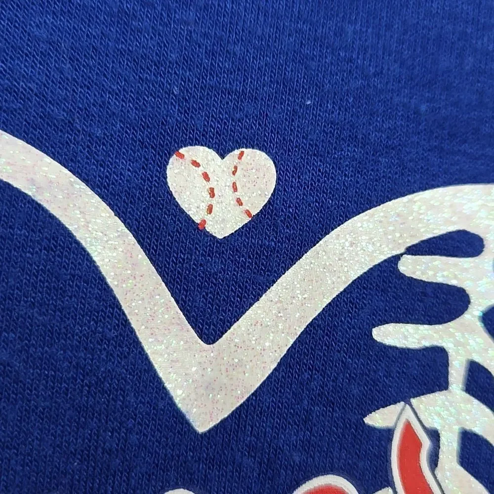 Genuine Merchandise Girls Texas Rangers Dress MLB Baseball Fan Knit Game Outfit
